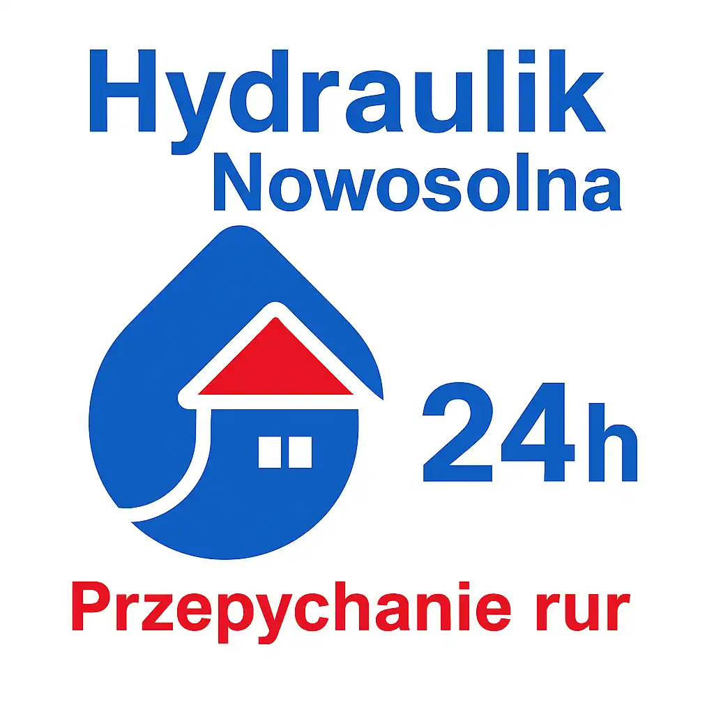 Logo Hydraulik Łódź Nowosolna – przepychanie rur, pogotowie hydrauliczne 24h, szybka pomoc bez pośredników