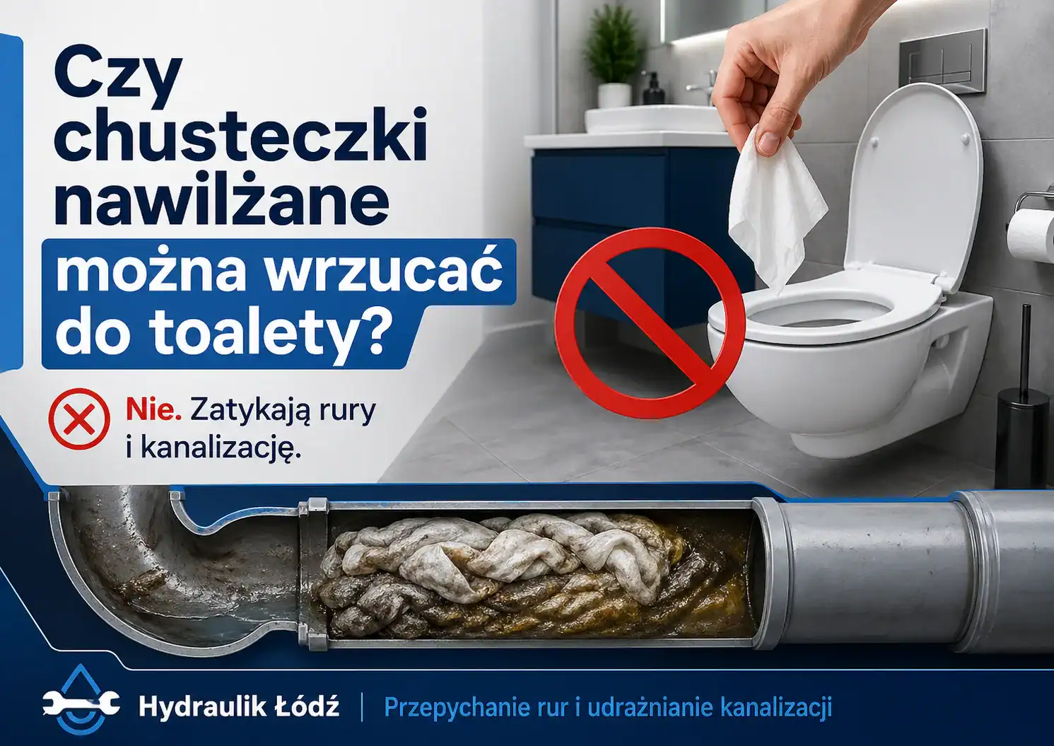 Chusteczki nawilżane przy toalecie – dlaczego nie powinno się wrzucać ich do WC