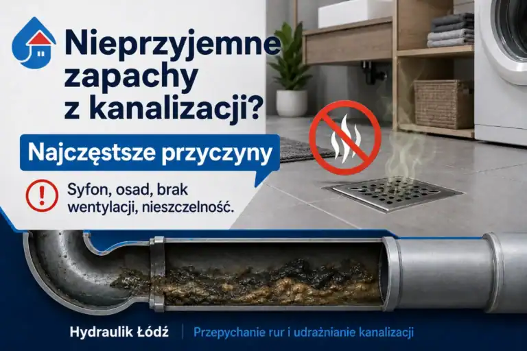 Nieprzyjemne zapachy z kanalizacji – syfon, osad, brak wentylacji i nieszczelność rur
