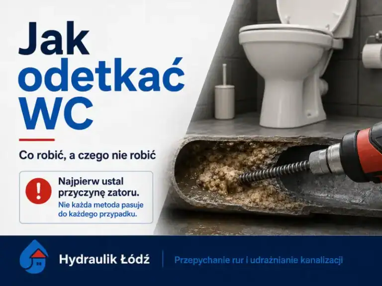 Jak odetkać WC – zatkana toaleta, spirala do udrażniania i ostrzeżenie, że najpierw trzeba ustalić przyczynę zatoru
