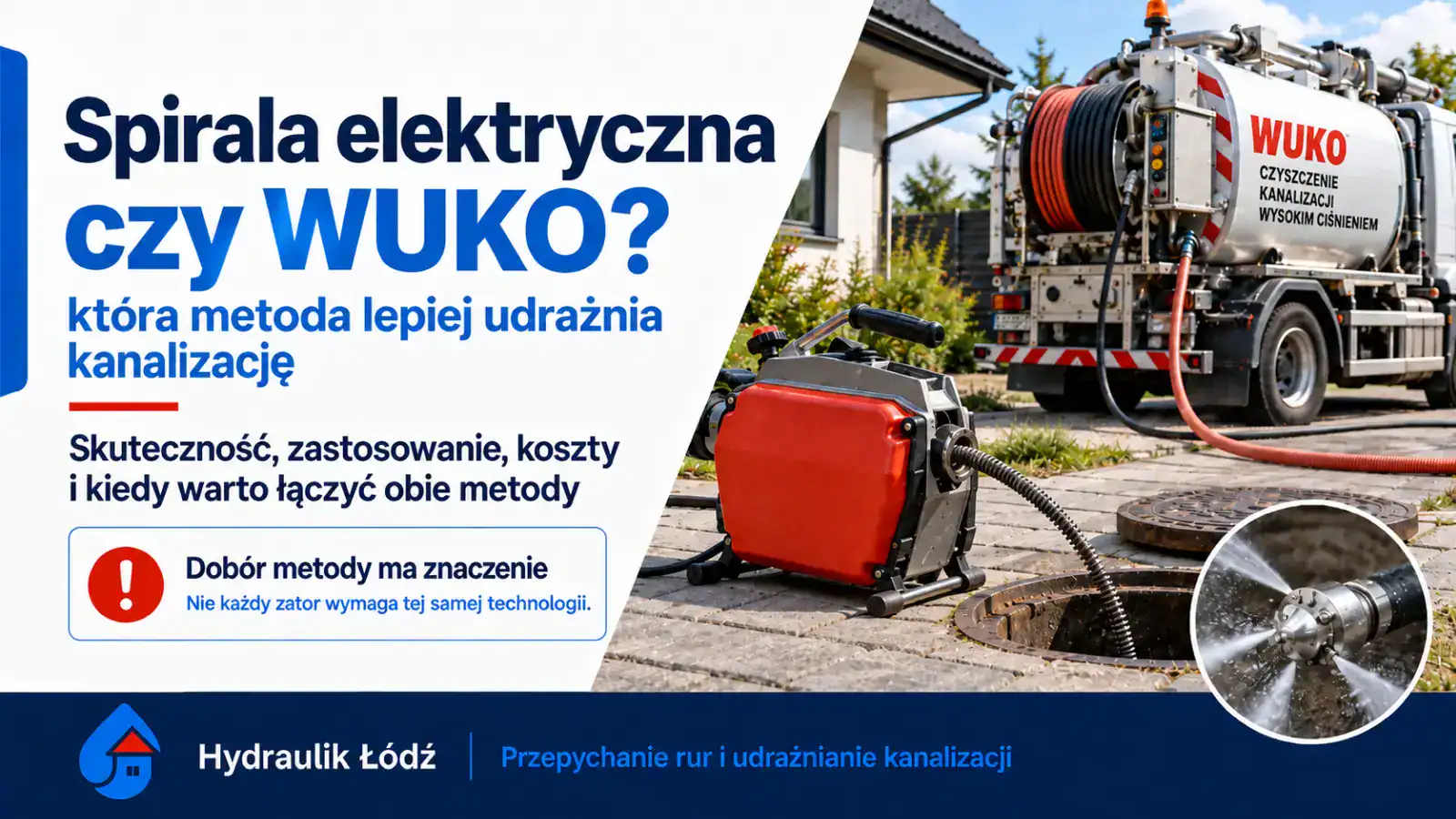 Spirala elektryczna i samochód WUKO – porównanie metod udrażniania kanalizacji