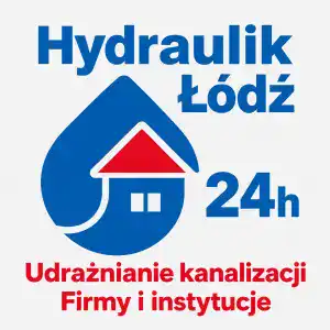 Logo Hydraulik Łódź 24h – udrażnianie kanalizacji dla firm i instytucji